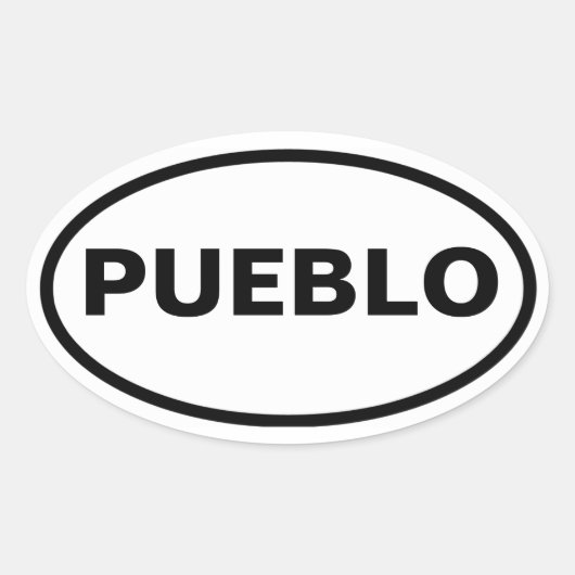 FOUR Pueblo, Colorado Ovale Sticker (Voorkant)