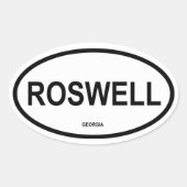 FOUR Roswell, Georgia Ovale Sticker (Voorkant)