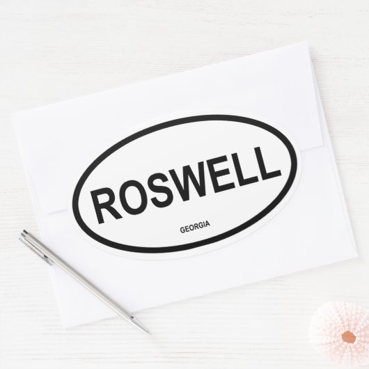 FOUR Roswell, Georgia Ovale Sticker (Envelop)