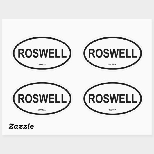 FOUR Roswell, Georgia Ovale Sticker (Vel)