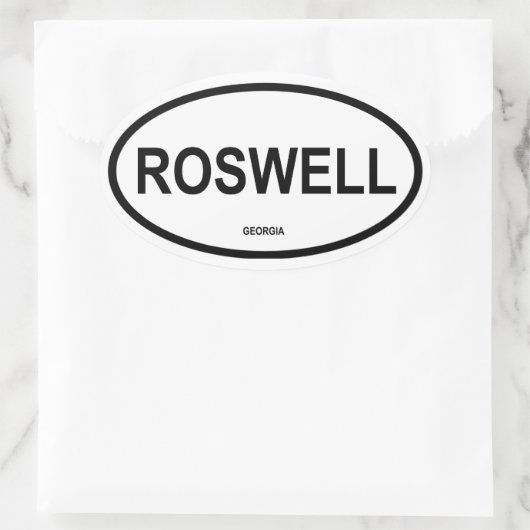 FOUR Roswell, Georgia Ovale Sticker (Tas)