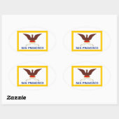 FOUR San Francisco Flag Ovale Sticker (Vel)