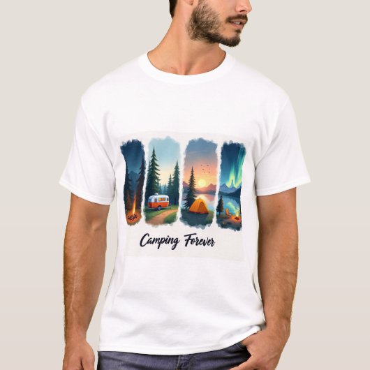 Four Seasons Camping - Nature Lover's Delight T-shirt (Voorkant)