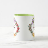 Four Seasons Floral Wreath Gratitude Quote Mug Mok (Midden)