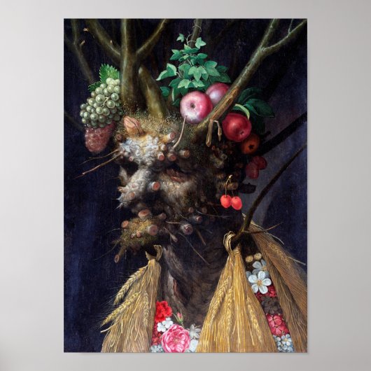 Four Seasons in One Head, Arcimboldo Poster (Voorkant)