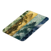Four Seasons Mountain | Japans inktlandschap Magneet (Linkerzijde)