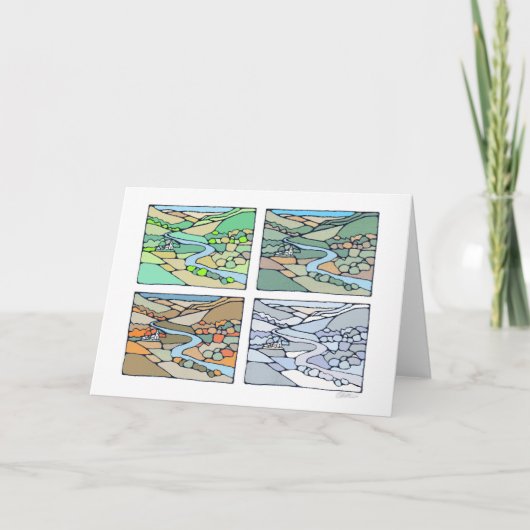 Four Seasons wenskaart Feestdagen Kaart (Voorkant)