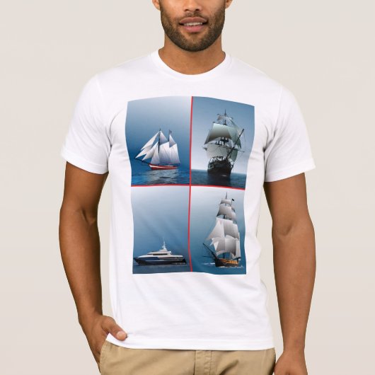 Four Ships Mens T-Shirt (Voorkant)