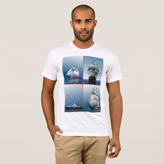 Four Ships Mens T-Shirt (Voorkant volledig)