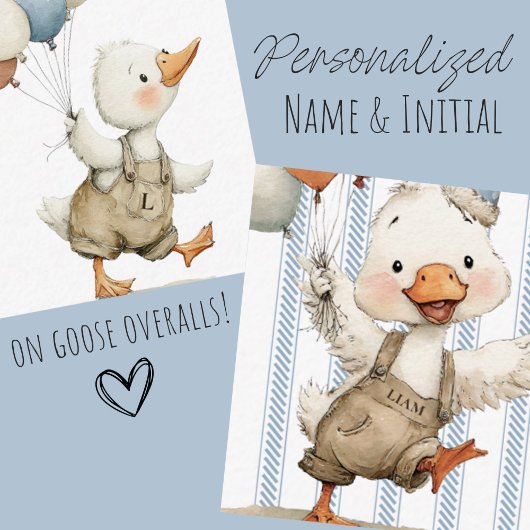 FOUR Silly Goose Cute Pinstripe Boy 4th Birthday Kaart