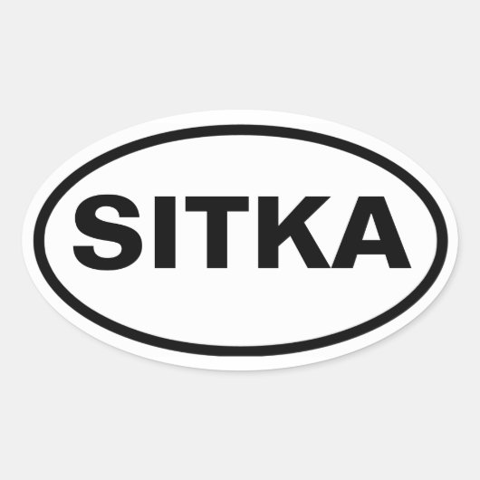 FOUR Sitka Ovale Sticker (Voorkant)