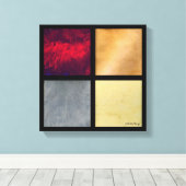 Four Squares 001 Canvas Afdruk (Insitu (Houten vloer))