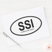 FOUR St. Simons Island, Georgia Ovale Sticker (Envelop)