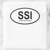 FOUR St. Simons Island, Georgia Ovale Sticker (Tas)