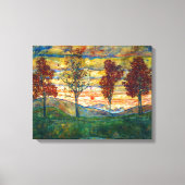Four Trees | Egon Schiele | Canvas Afdruk (Voorkant)