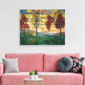 Four Trees | Egon Schiele | Canvas Afdruk (Insitu (Woonkamer))