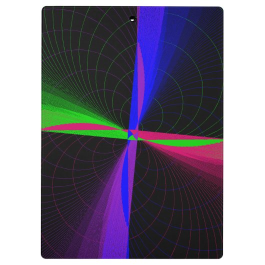 Four-Way Geometric Wave Clipboard Klembord (Achterkant)