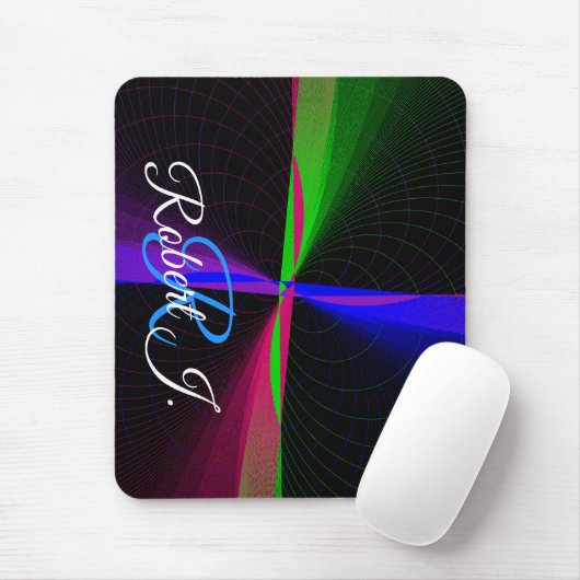 Four-Way Geometric Wave Mouse Pad Muismat (Met muis)