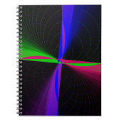 Four-Way Geometric Wave Spiral Notebook Notitieboek (Voorkant)