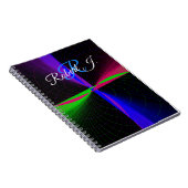 Four-Way Geometric Wave Spiral Notebook Notitieboek (Rechterzijde)