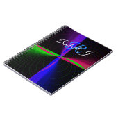 Four-Way Geometric Wave Spiral Notebook Notitieboek (Linkerzijde)