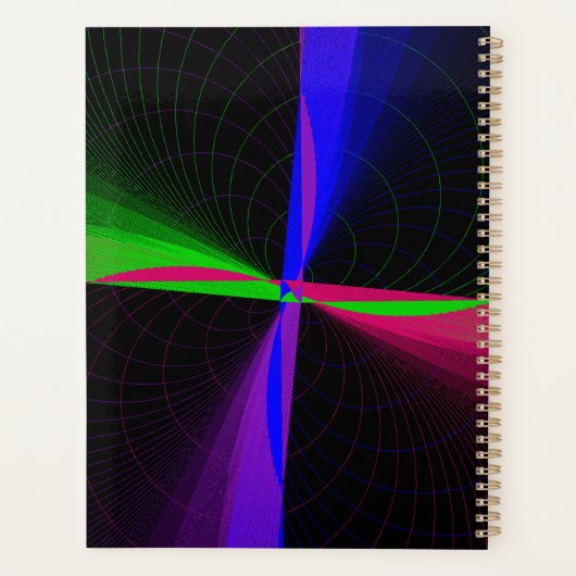 Four-Way Geometric Wave Spiral Planner (Achterkant)