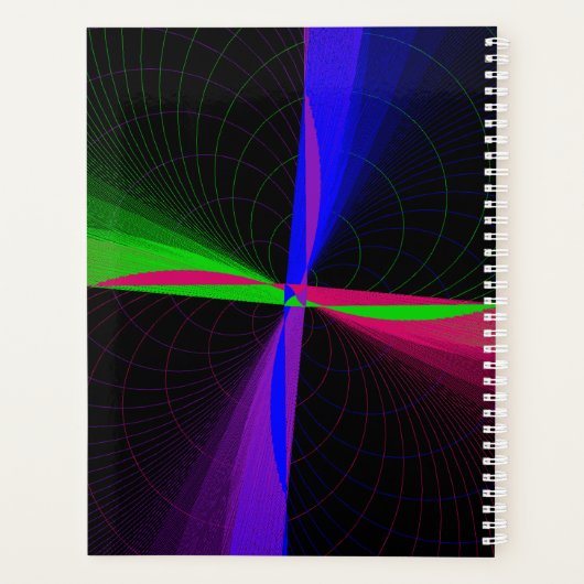 Four-Way Geometric Wave Spiral Planner (Achterkant)