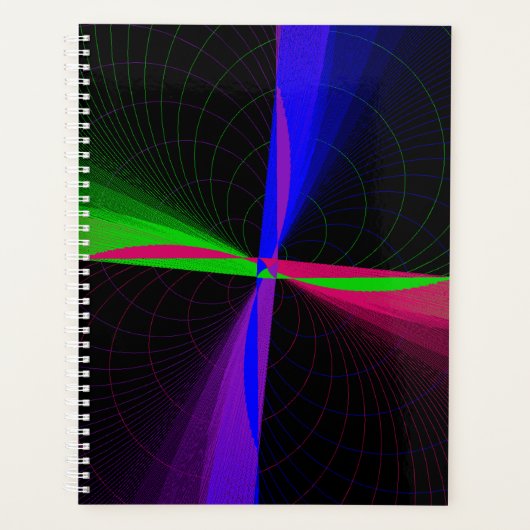Four-Way Geometric Wave Spiral Planner (Voorkant)