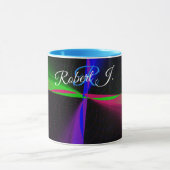 Four-Way Wave Geometric Coffee Mug Mok (Midden)