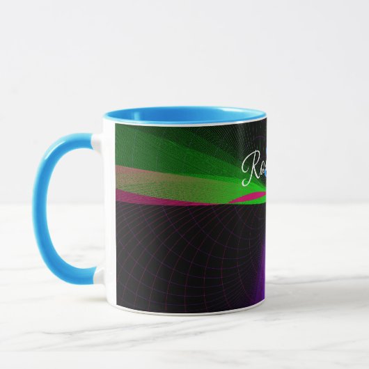 Four-Way Wave Geometric Coffee Mug Mok (Links)
