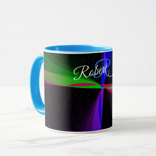 Four-Way Wave Geometric Coffee Mug Mok (Voorkant links)