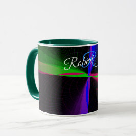 Four-Way Wave Geometric Coffee Mug Mok