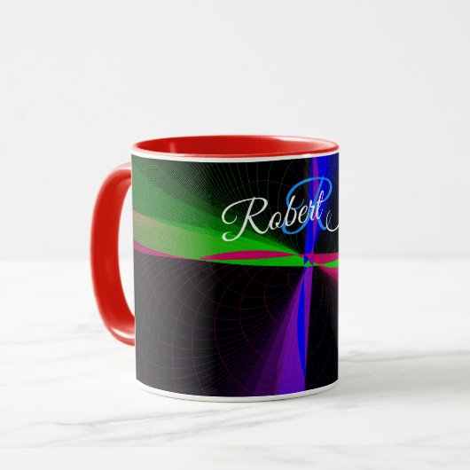 Four-Way Wave Geometric Coffee Mug Mok (Voorkant links)