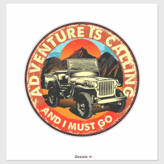 Four Wheel Drive Adventure roept en ik moet Sticker (Vel)