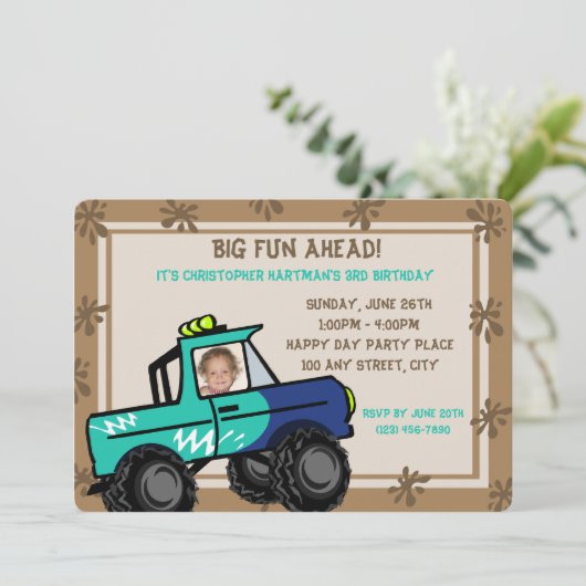 Four Wheel Fun / Verjaardag Kaart (Staand voorkant)