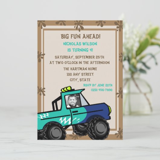 Four Wheel Fun / Verjaardag Kaart (Staand voorkant)