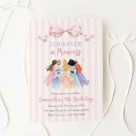 Fourever een Prinses Verjaardagsfeest Uitnodiging