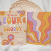 Fourever Groovy Uitnodiging | 4e verjaardag