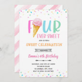 FOURever ijsje uitnodiging (Voorkant / Achterkant)