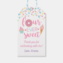 Fourever Sweet Birthday Party Gift Label