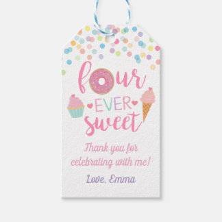 Fourever Sweet Birthday Party Gift Label Cadeaulabel
