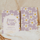 Fourever Wild Daisy Verjaardag Uitnodiging