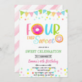 FOURever zoete donut verjaardag  Kaart (Voorkant / Achterkant)