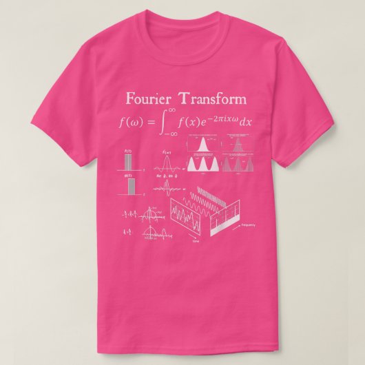 Fourier Transform Signal Science Wiskunde Teacher  T-shirt (Design voorkant)
