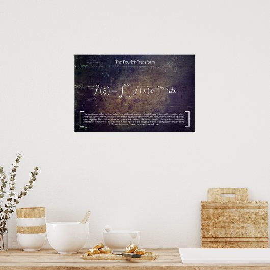 Fourier Transformation - Wiskunde Poster (Keuken)