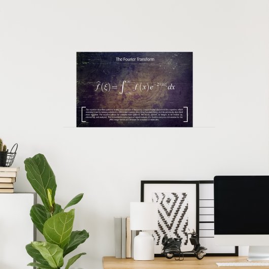 Fourier Transformation - Wiskunde Poster (Thuiskantoor)