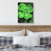 Fourleaf Clover Painting - Still-Life Illustration Canvas Afdruk (Insitu (Slaapkamer))