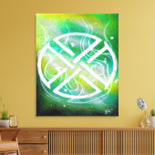 Fourleaf sigil canvas afdruk (Insitu (Woonkamer))