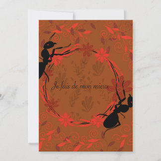 fourmi , positief bevestigend , zin inspirante kaart