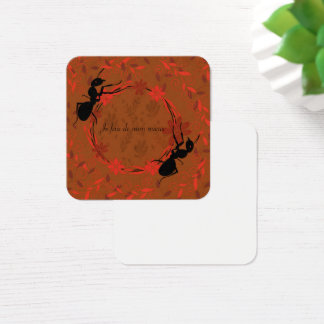 fourmi , positief bevestigend , zin inspirante vierkante visitekaartjes